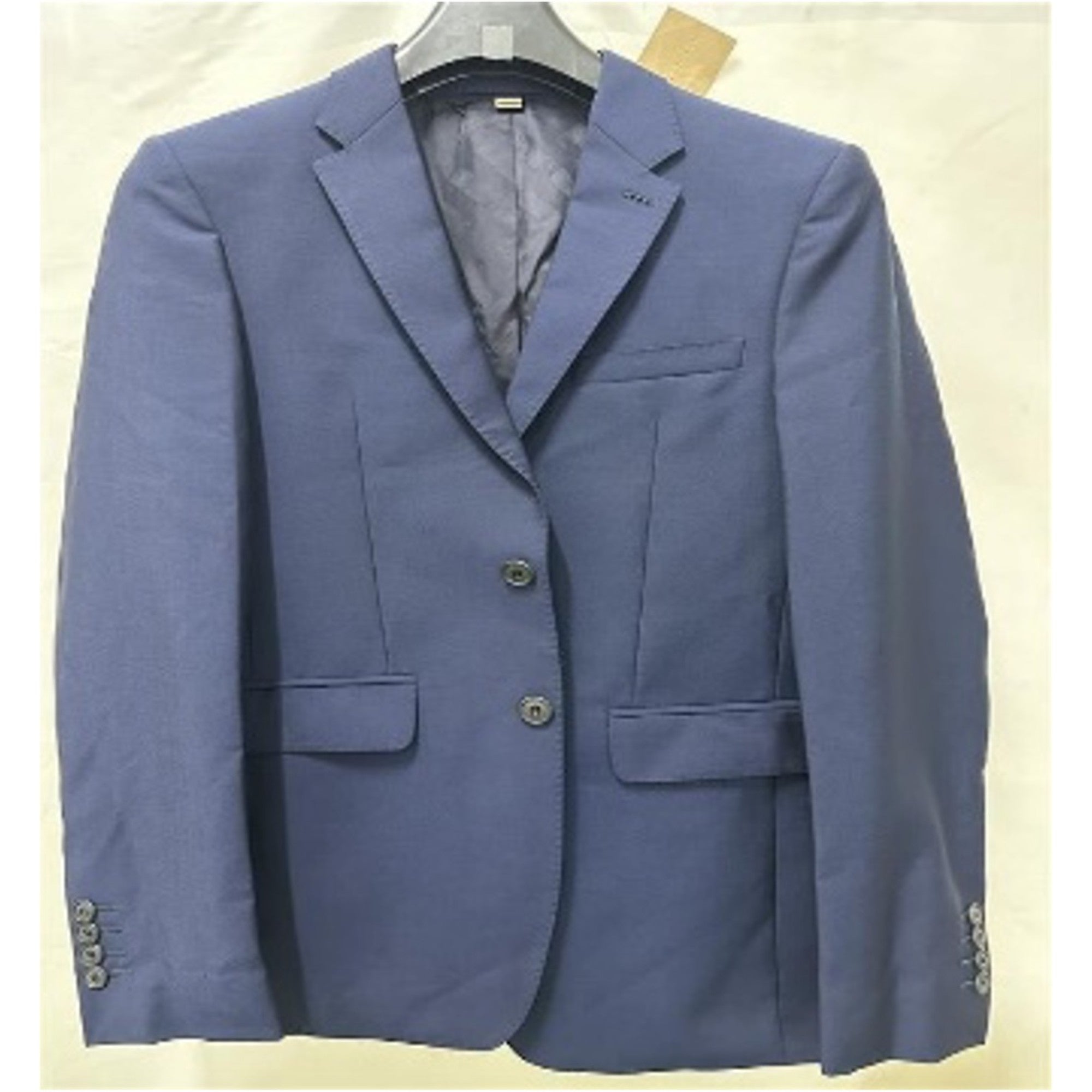 슬림핏 울 모헤어 수트 로열 네이비