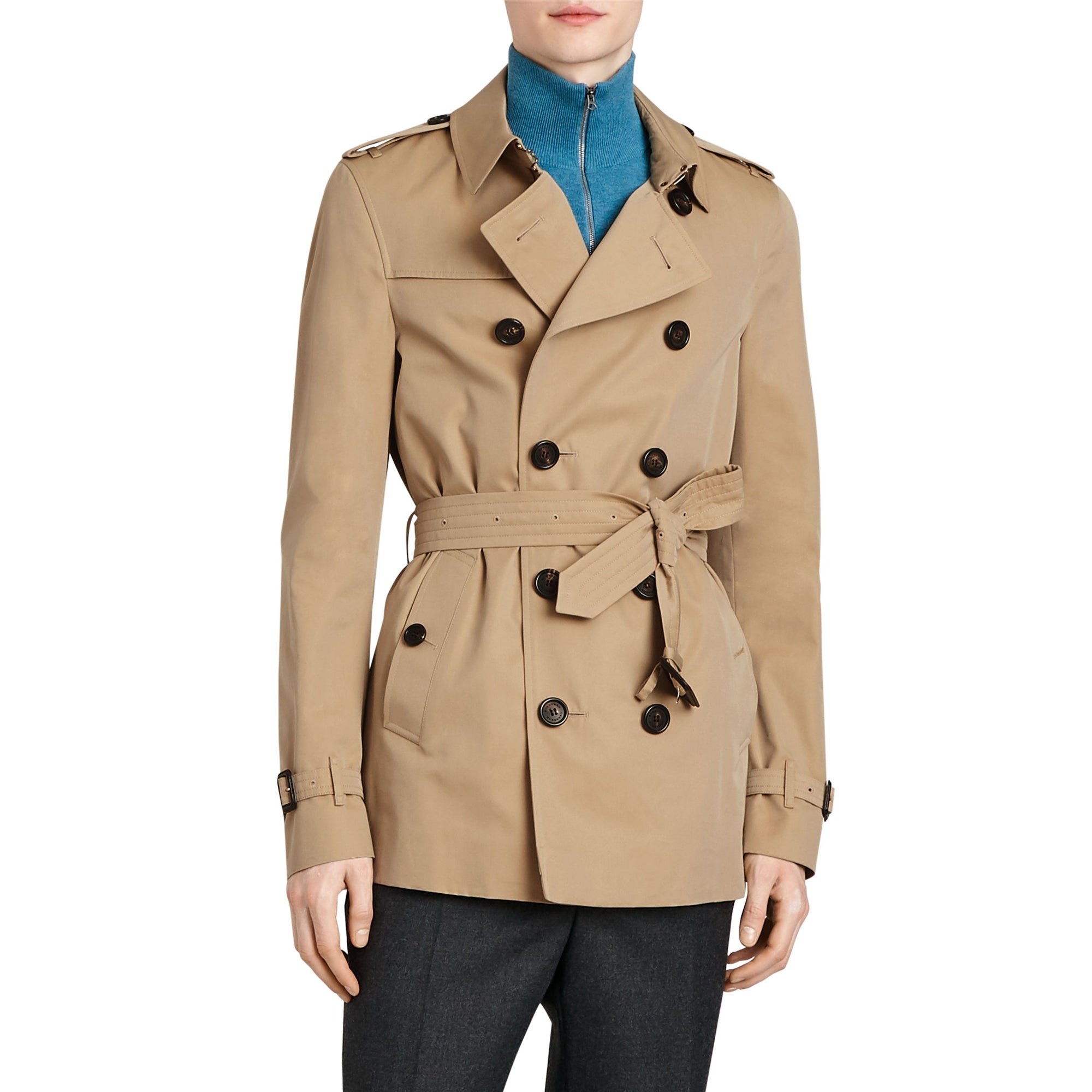 첼시 - 쇼트 트렌치코트 허니