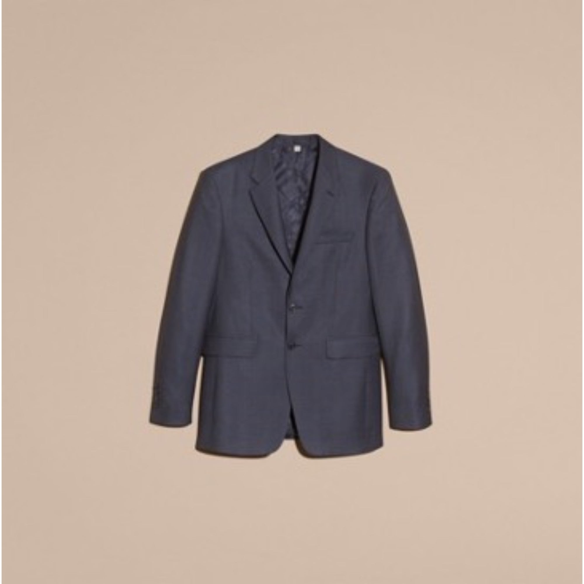 모던핏 울 하프 캔버스 수트 네이비