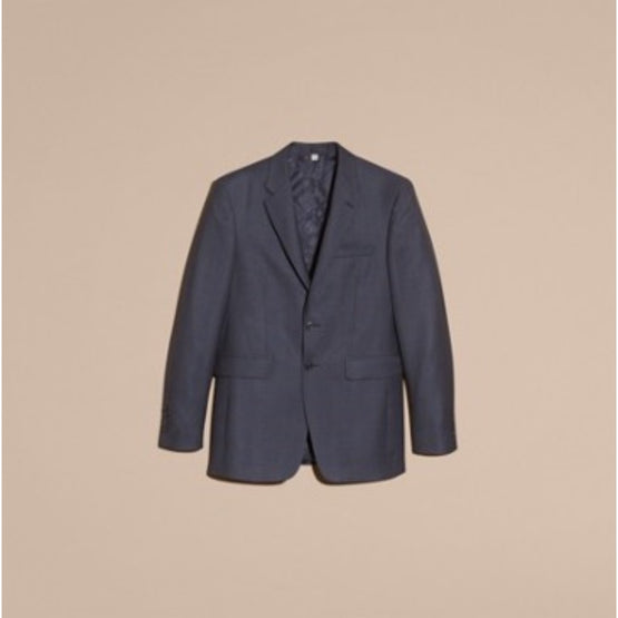 모던핏 울 하프 캔버스 수트 네이비