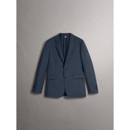 소호핏 울 모헤어 수트 페트롤 블루