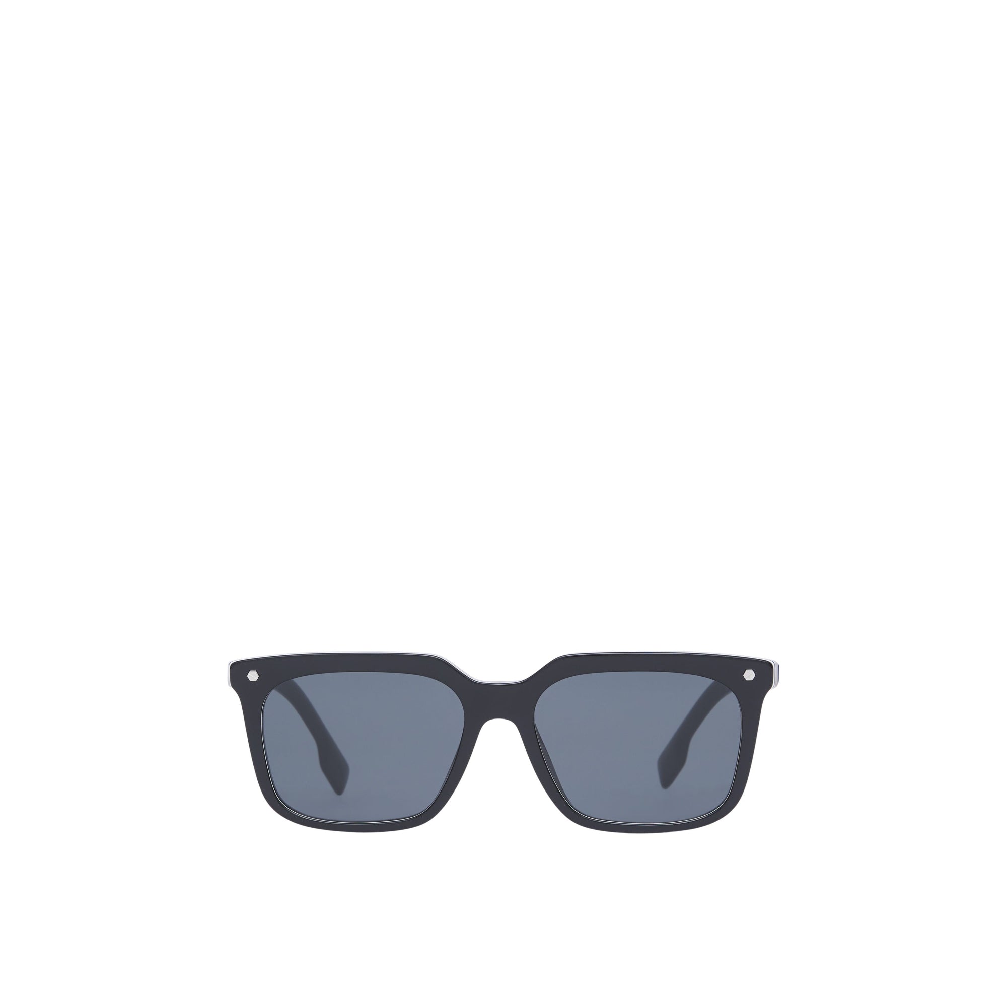 스트라이프 디테일 스퀘어 프레임 선글라스 블루