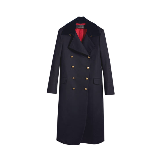 도스킨 울 밀리터리 코트 다크 네이비