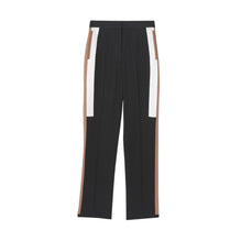 스트라이프 디테일 울 테일러드 팬츠 블랙