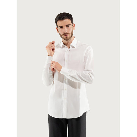 Sport shirt with long sleeves-WHITE
