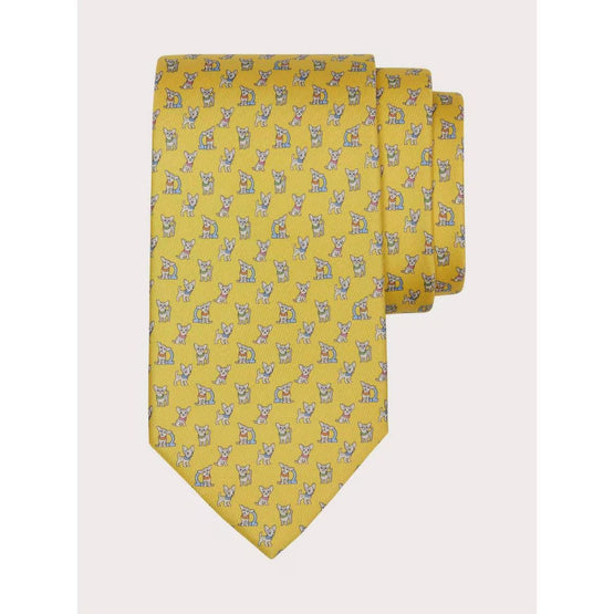 Print Tie-BEIGE/KHAKI