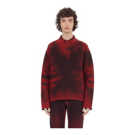 Long sleeves Polo-neck (RED-BLACK)