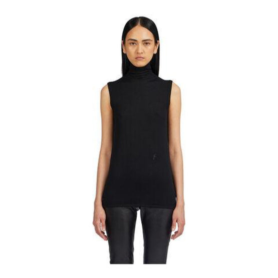 Without sleeves Mock-neck