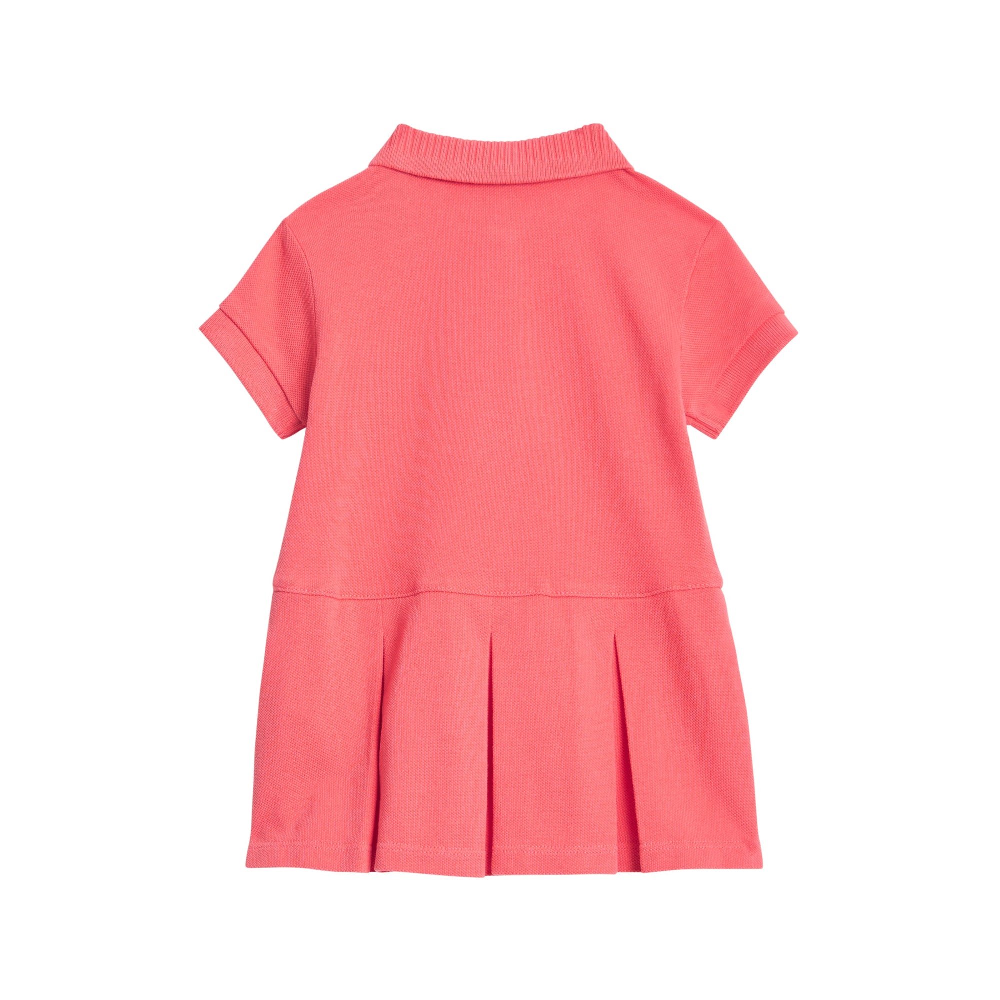 EKD 로고 코튼 폴로 드레스 브라이트 핑크