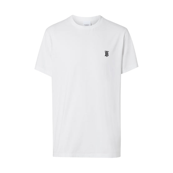 모노그램 모티프 코튼 티셔츠 화이트