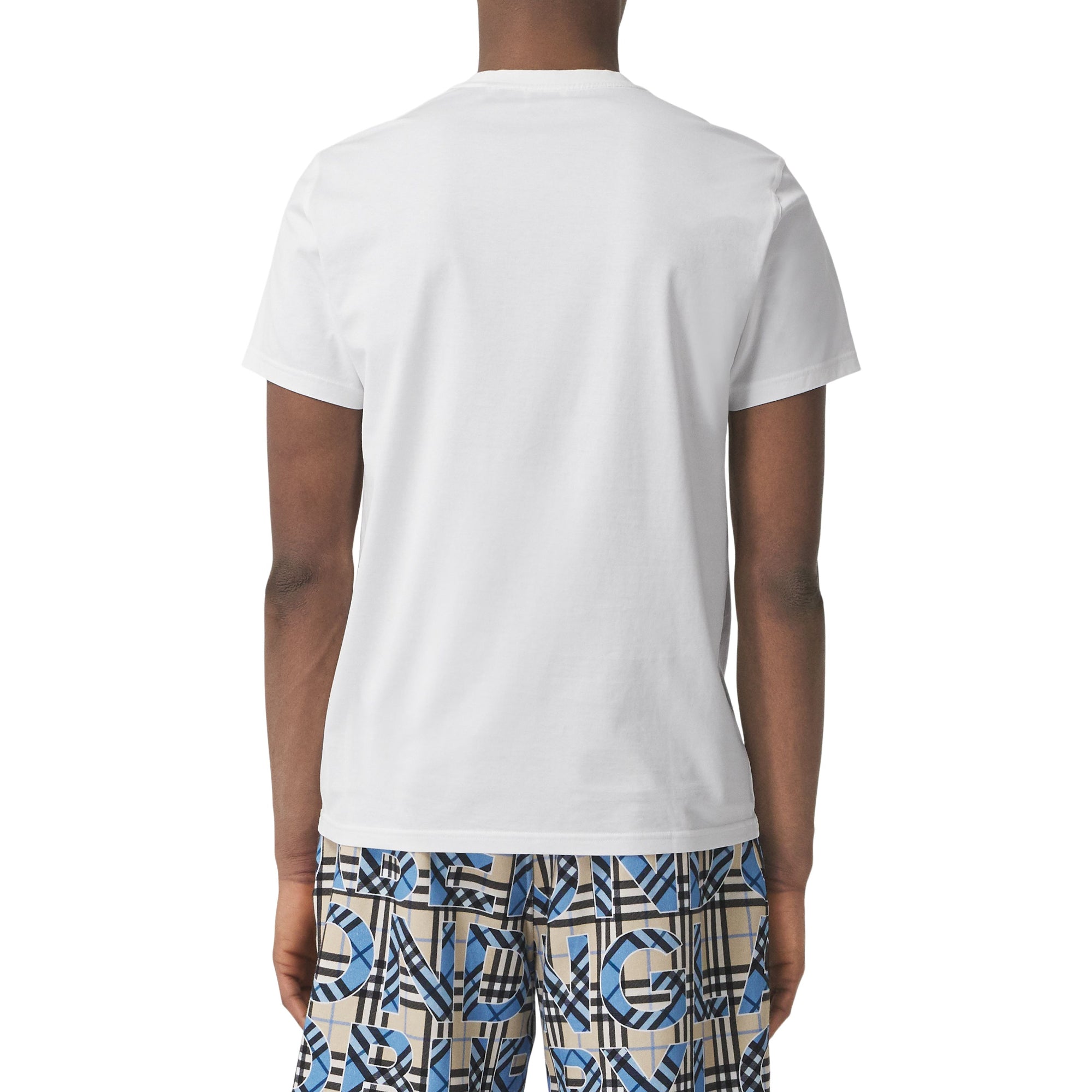 모노그램 모티프 코튼 티셔츠 화이트