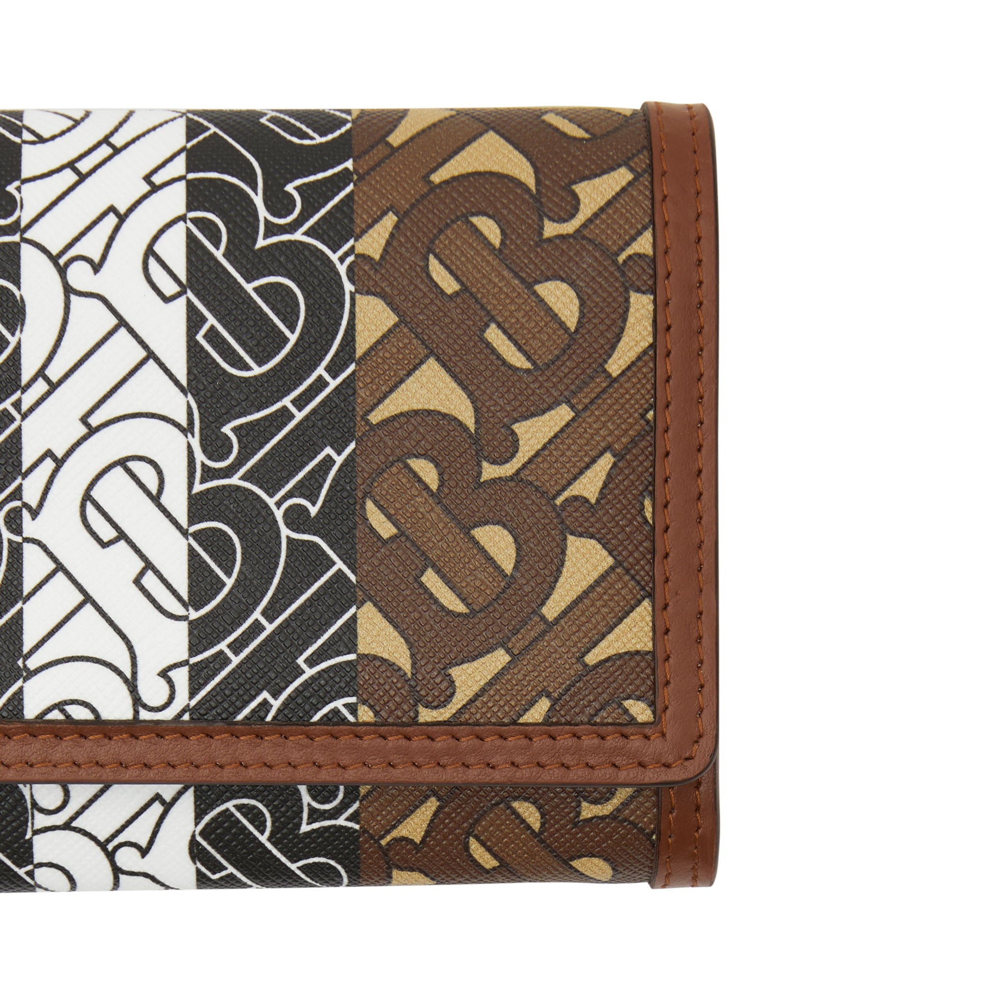 모노그램 스트라이프 장지갑 브라이들 브라운