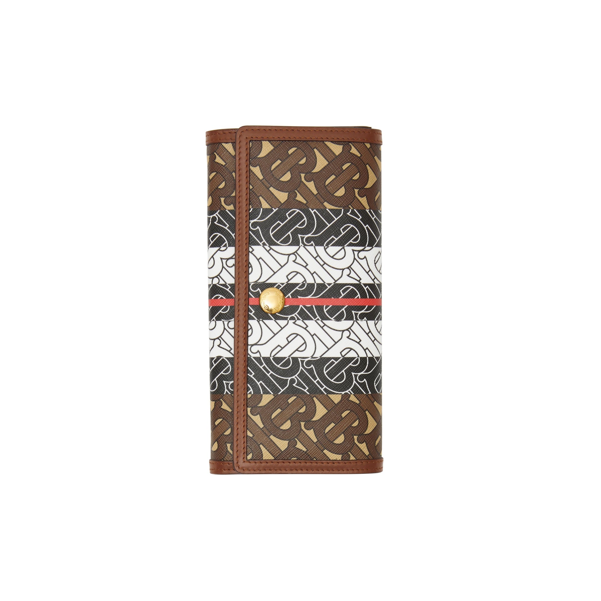 모노그램 스트라이프 장지갑 브라이들 브라운