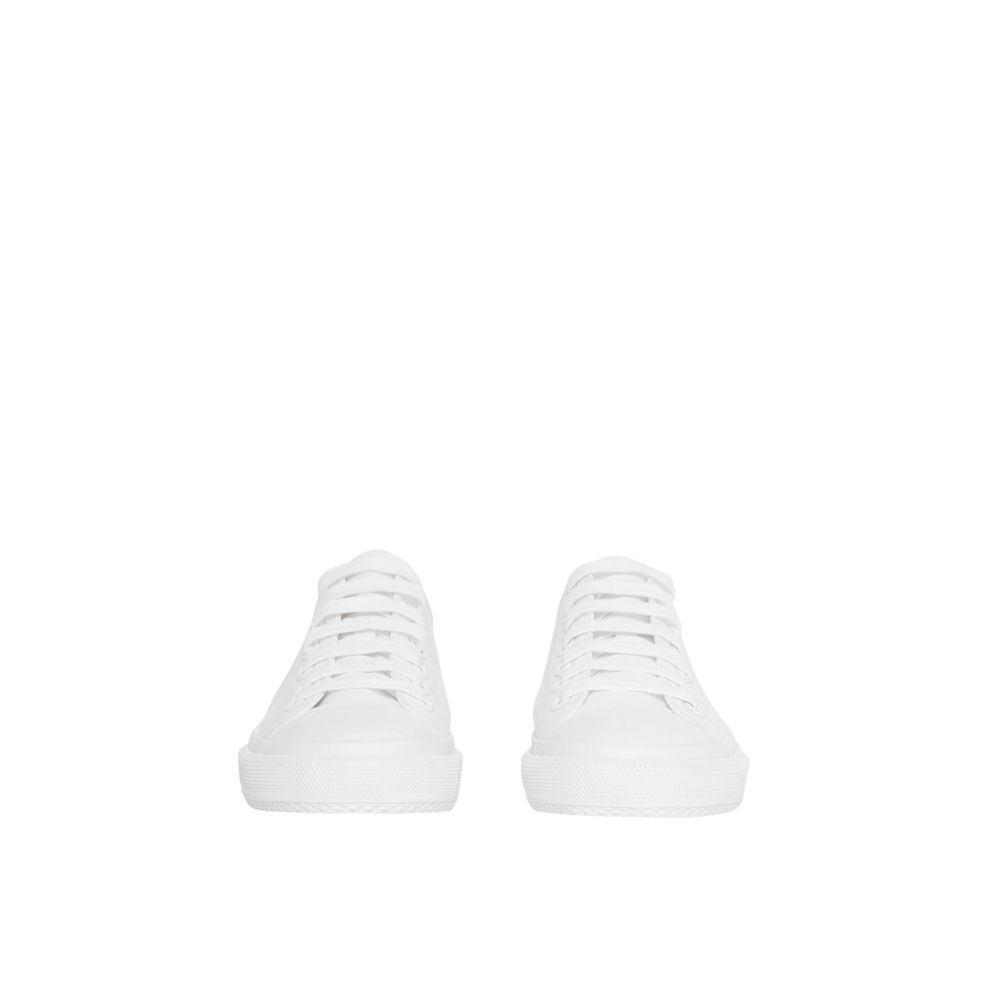 로고 프린트 코튼 개버딘 스니커즈 옵틱 화이트