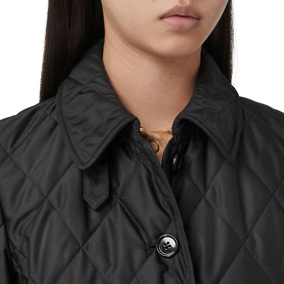 다이아몬드 퀼팅 체온조절 재킷 블랙