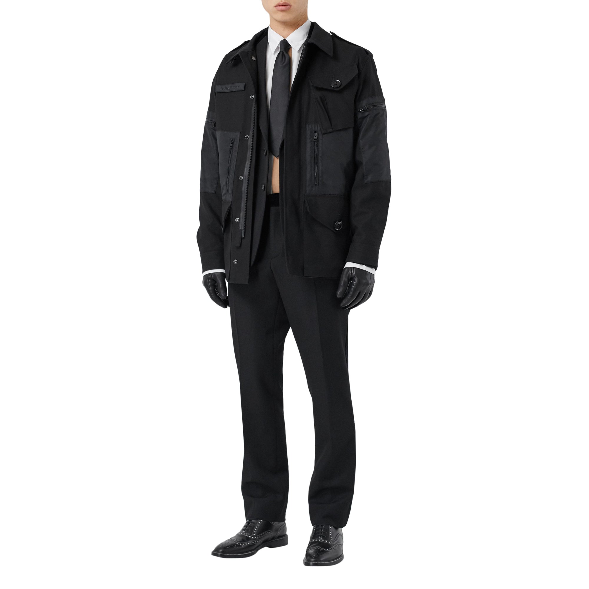 코튼 개버딘 필드 재킷 블랙