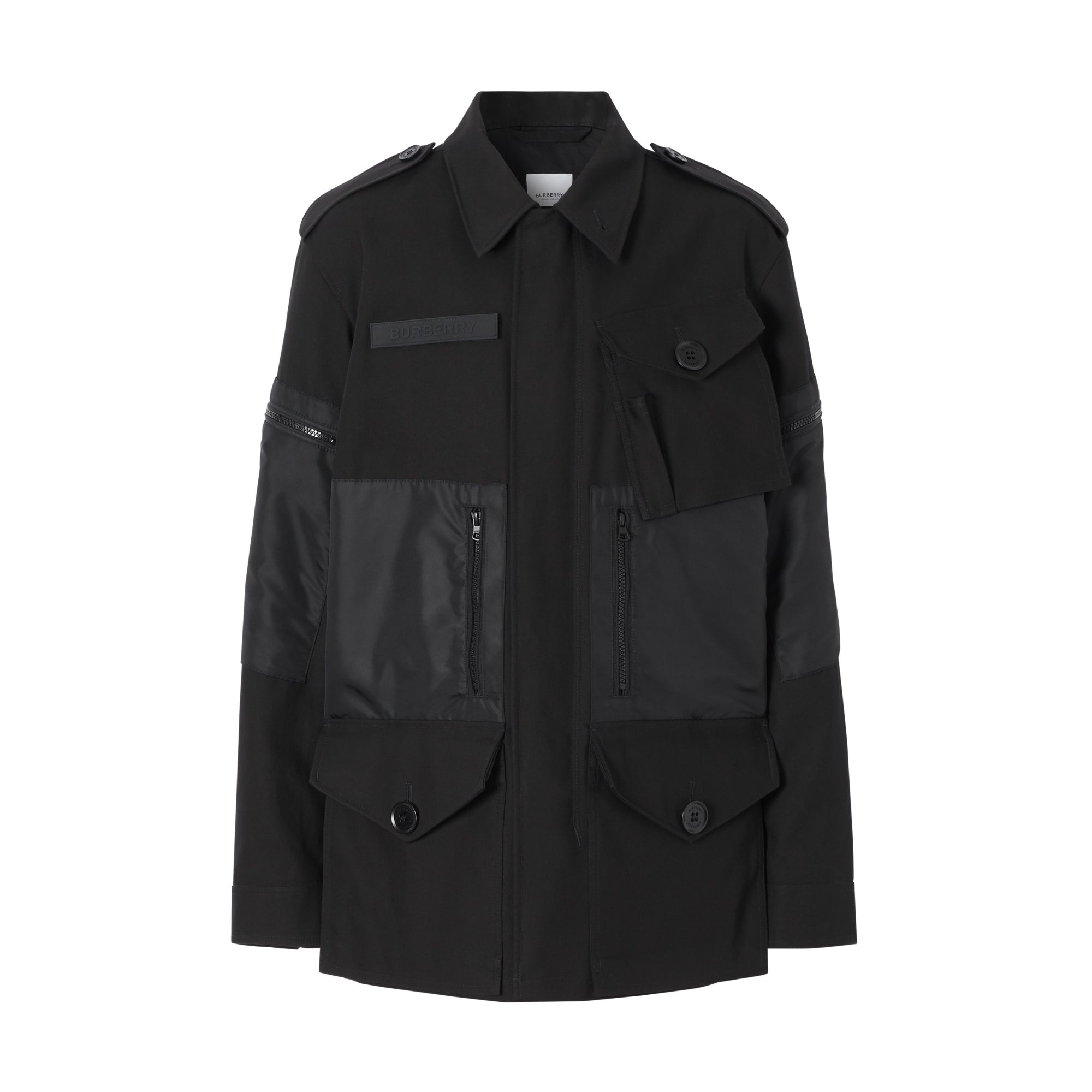 코튼 개버딘 필드 재킷 블랙