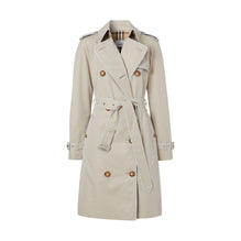 파이핑 코튼 개버딘 트렌치코트 스톤