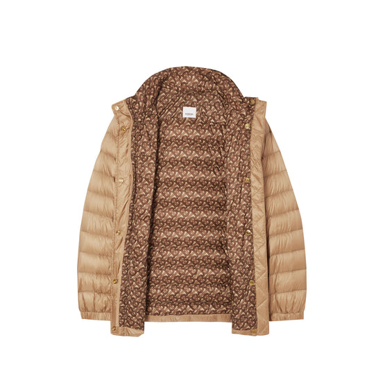 모노그램 프린트 라이닝 라이트 퍼퍼 재킷