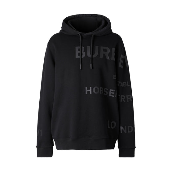 호스페리 프린트 코튼 후디 블랙