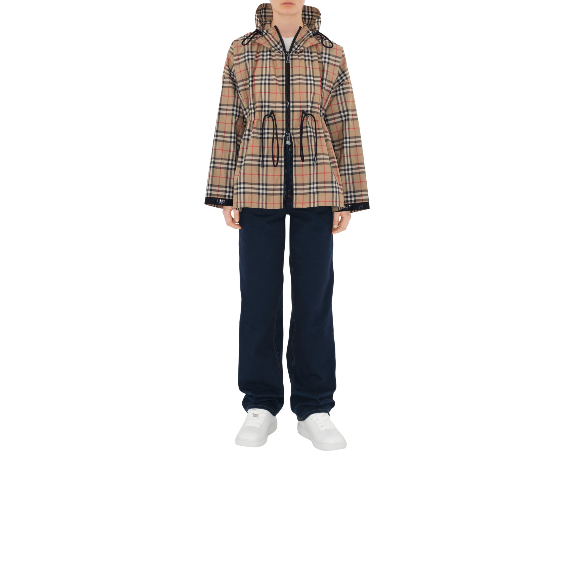 체크 라이트 재킷 아카이브 베이지