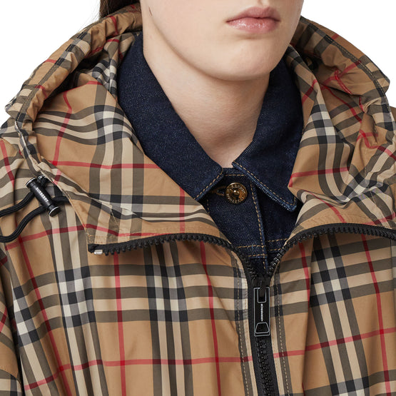 체크 라이트 재킷 아카이브 베이지