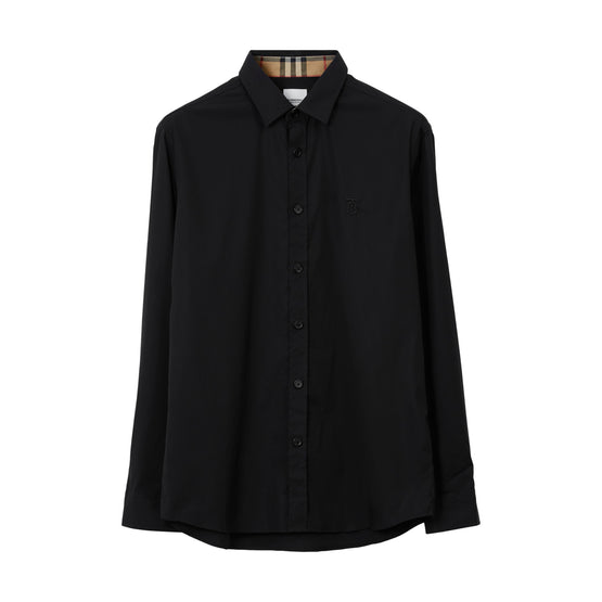 스트레치 코튼 셔츠 블랙