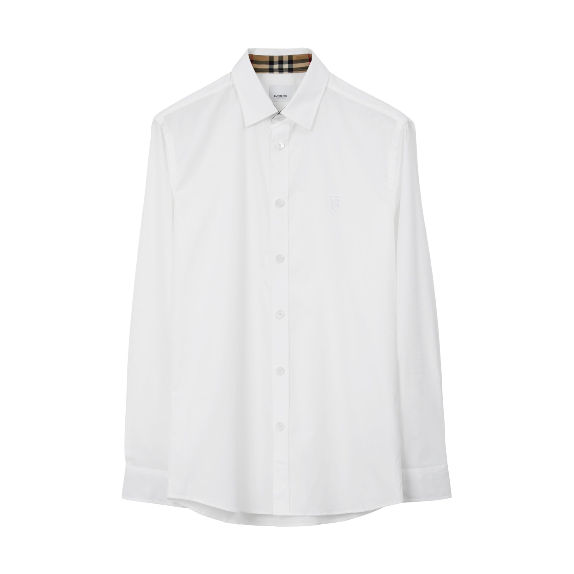 스트레치 코튼 셔츠 화이트