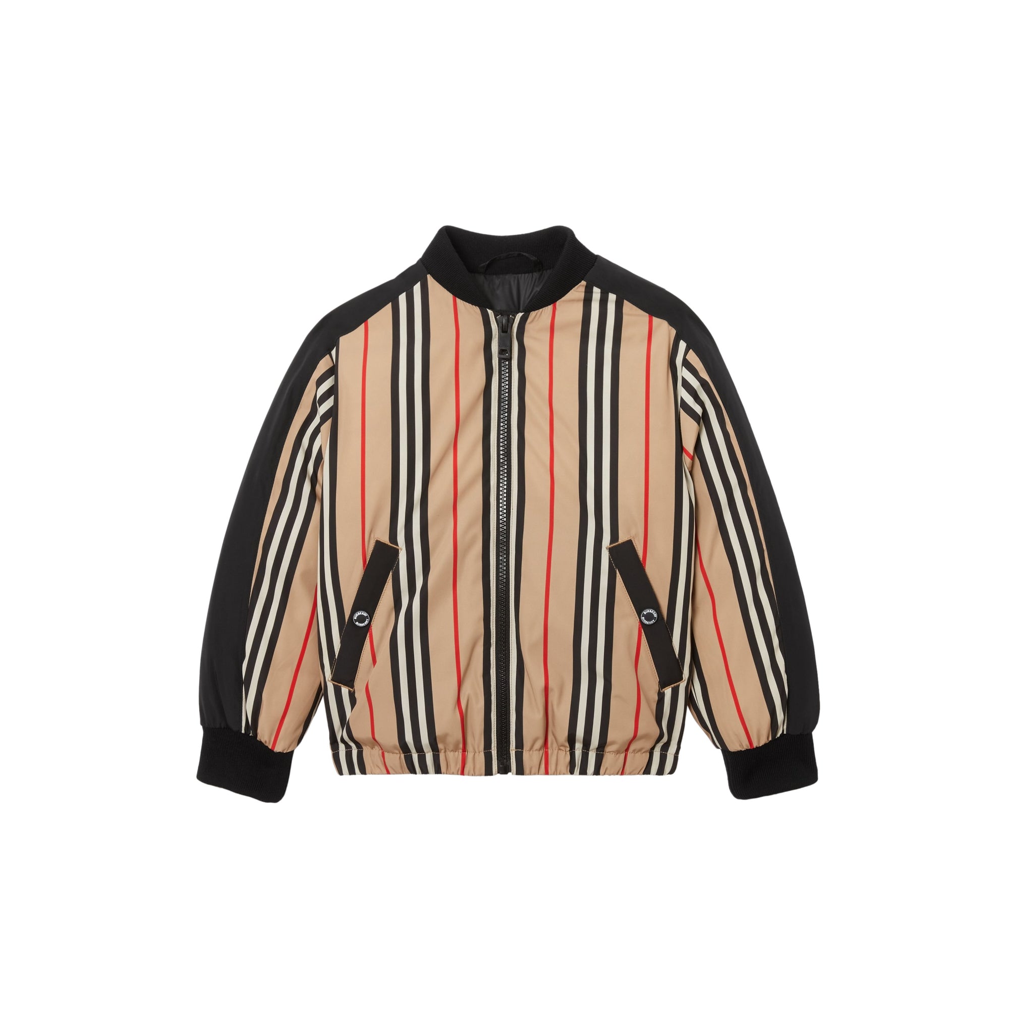 디태처블 아이콘 스트라이프 워머 투톤 코트 앤티크 옐로