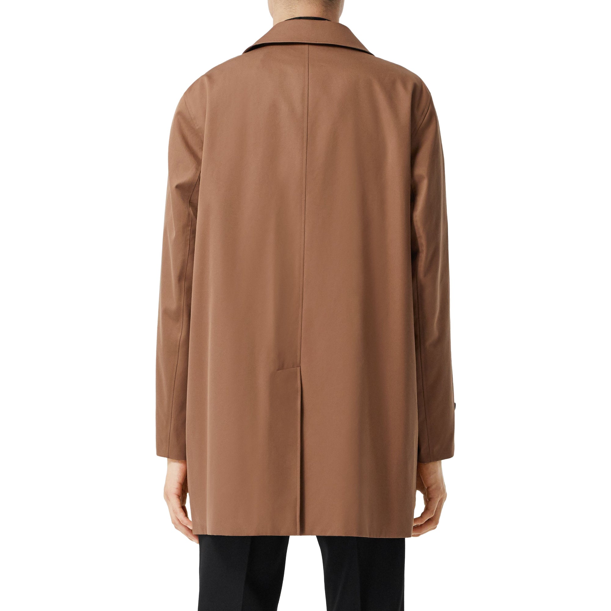 코튼 개버딘 카 코트 더스티 캐러멜