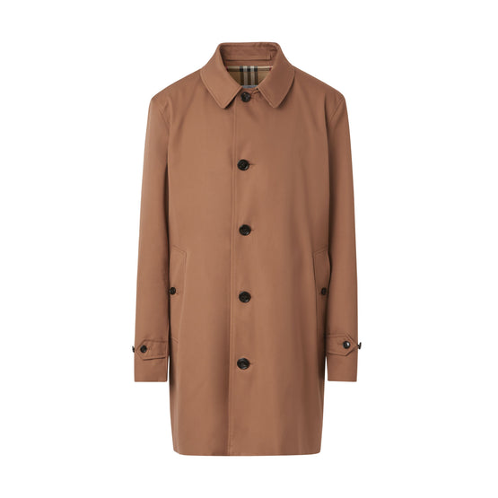 코튼 개버딘 카 코트 더스티 캐러멜