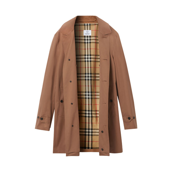 코튼 개버딘 카 코트 더스티 캐러멜