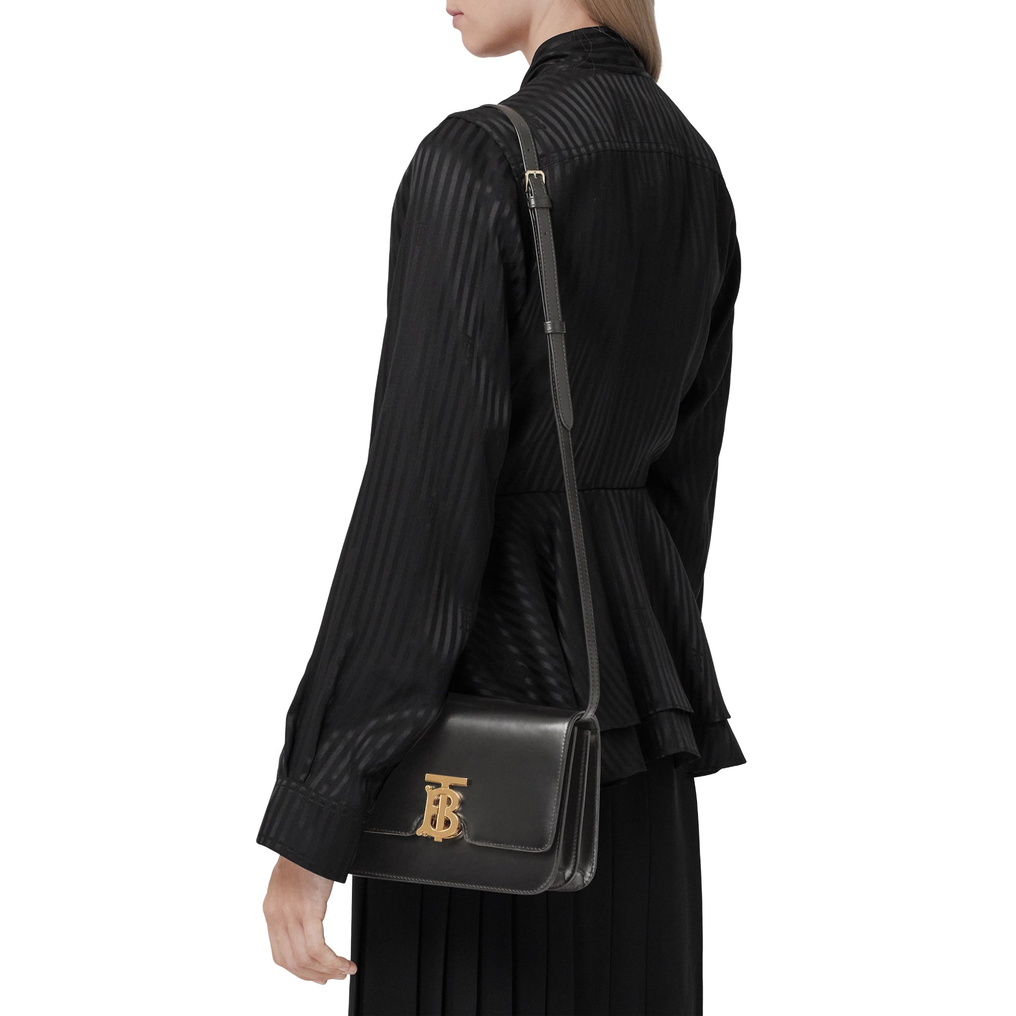 레더 스몰 TB 백 블랙