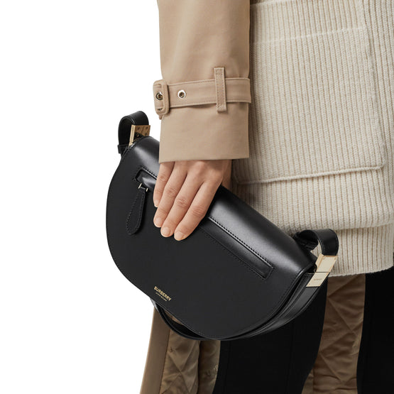 레더 스몰 올림피아 백 블랙