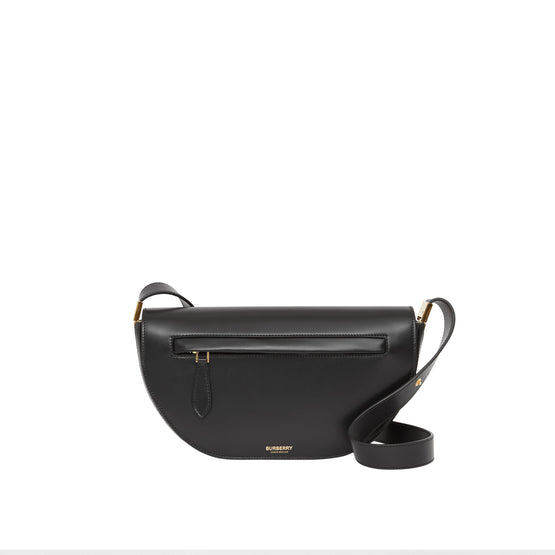 레더 스몰 올림피아 백 블랙