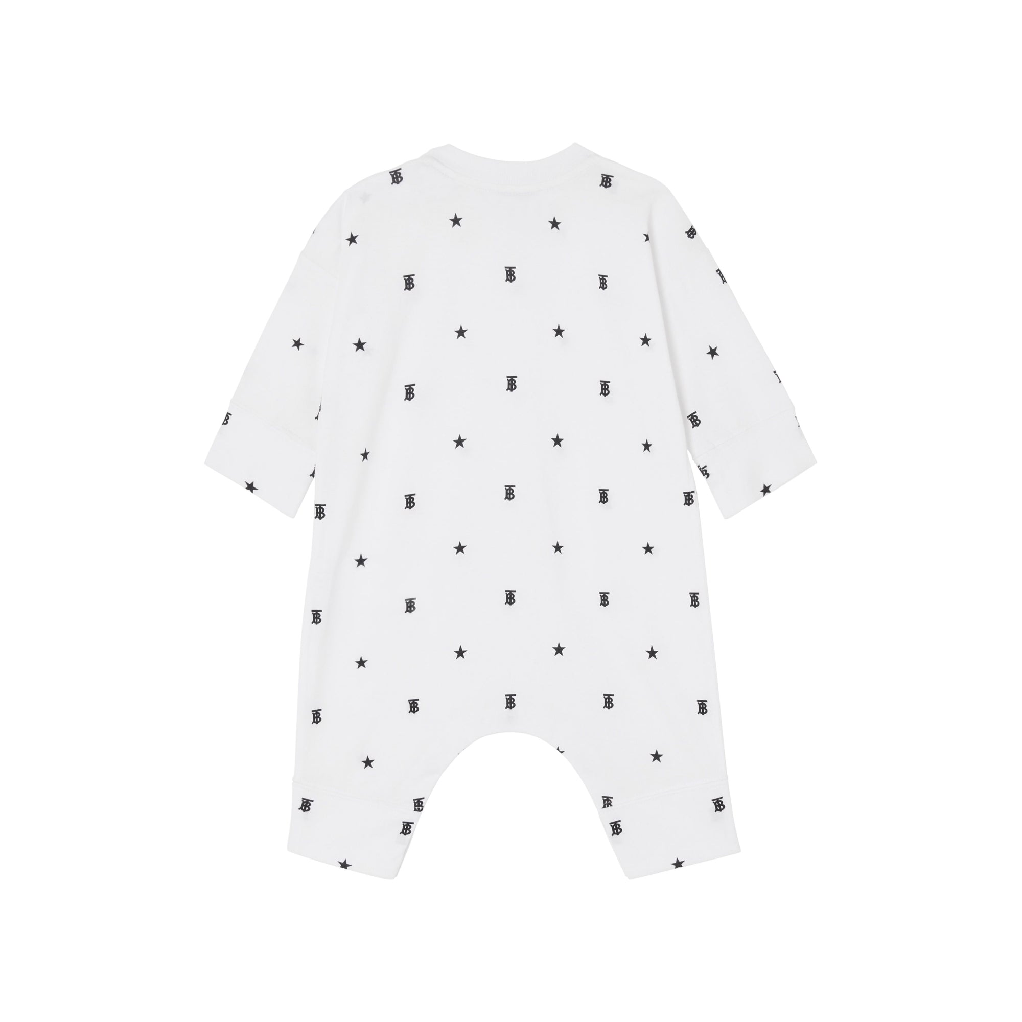 스타 모노그램 모티프 2 피스 베이비 선물 세트 블랙/화이트