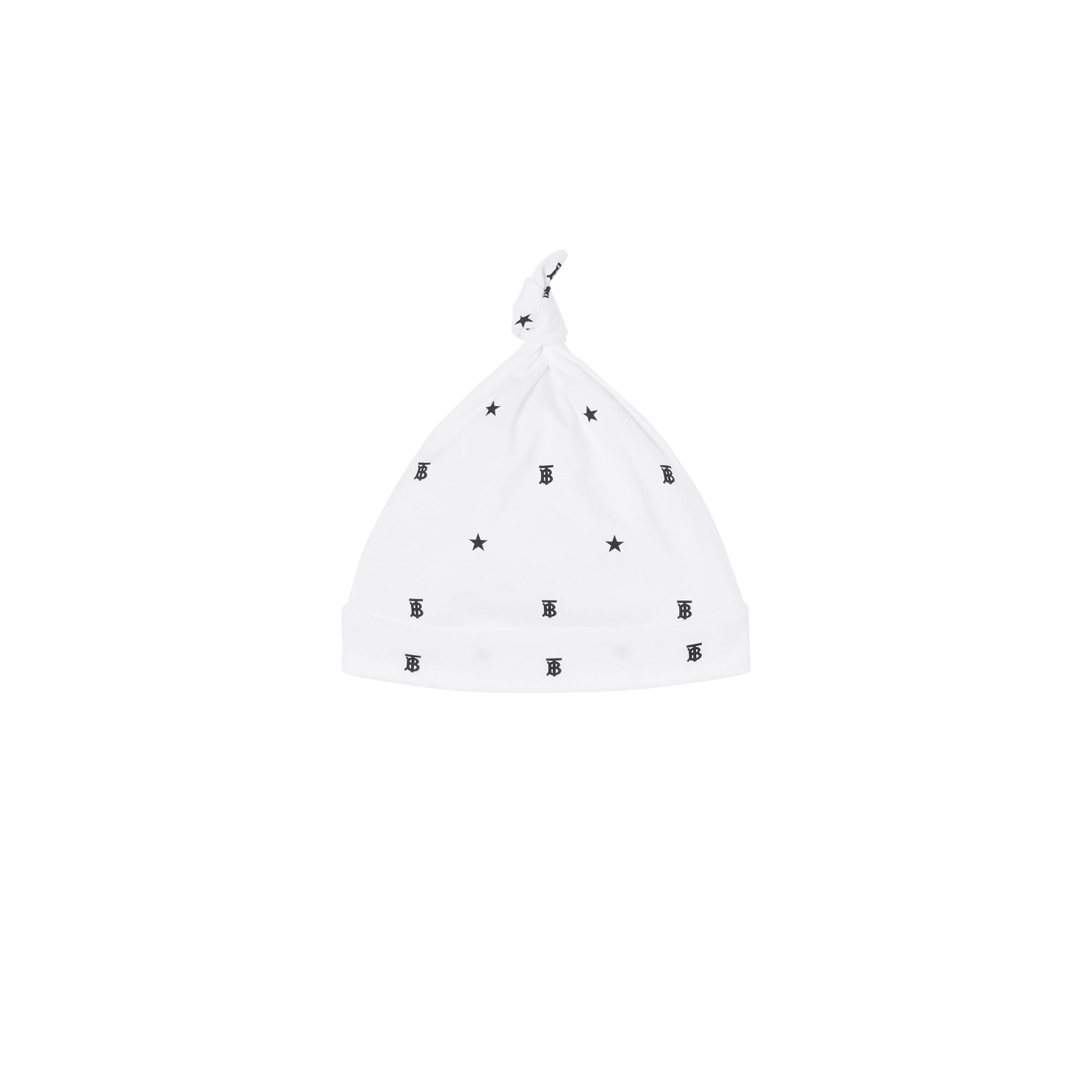 스타 모노그램 모티프 4피스 베이비 선물 세트 블랙/화이트