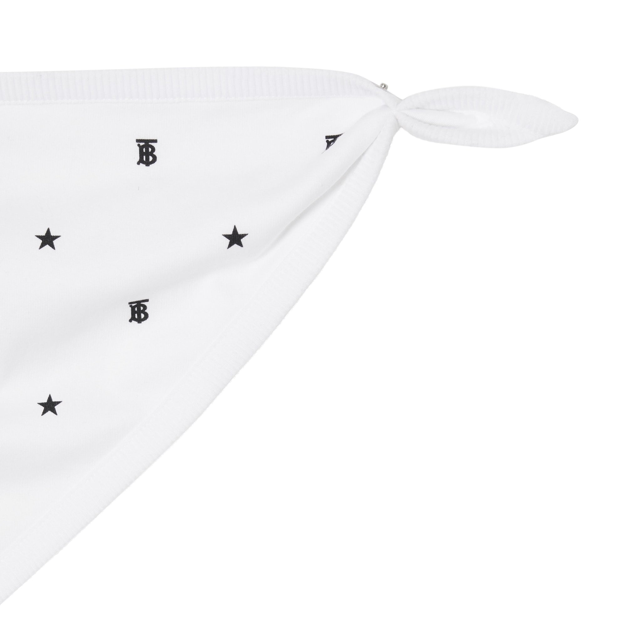 스타 모노그램 모티프 4피스 베이비 선물 세트 블랙/화이트