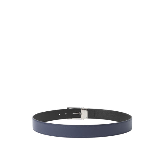 리버시블 그레이니 레더 벨트 네이비/블랙