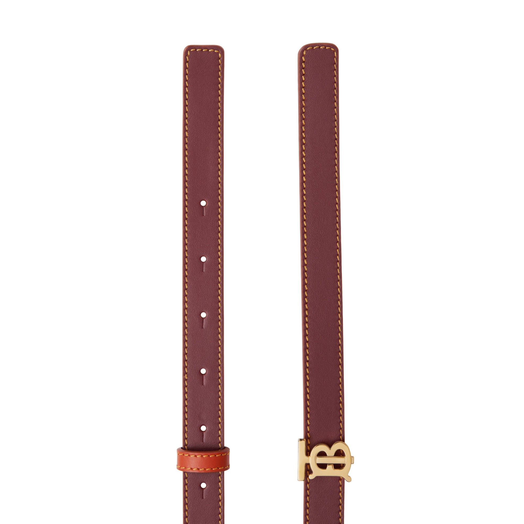 리버시블 모노그램 모티프 레더 벨트 가넷/탠/테라코타