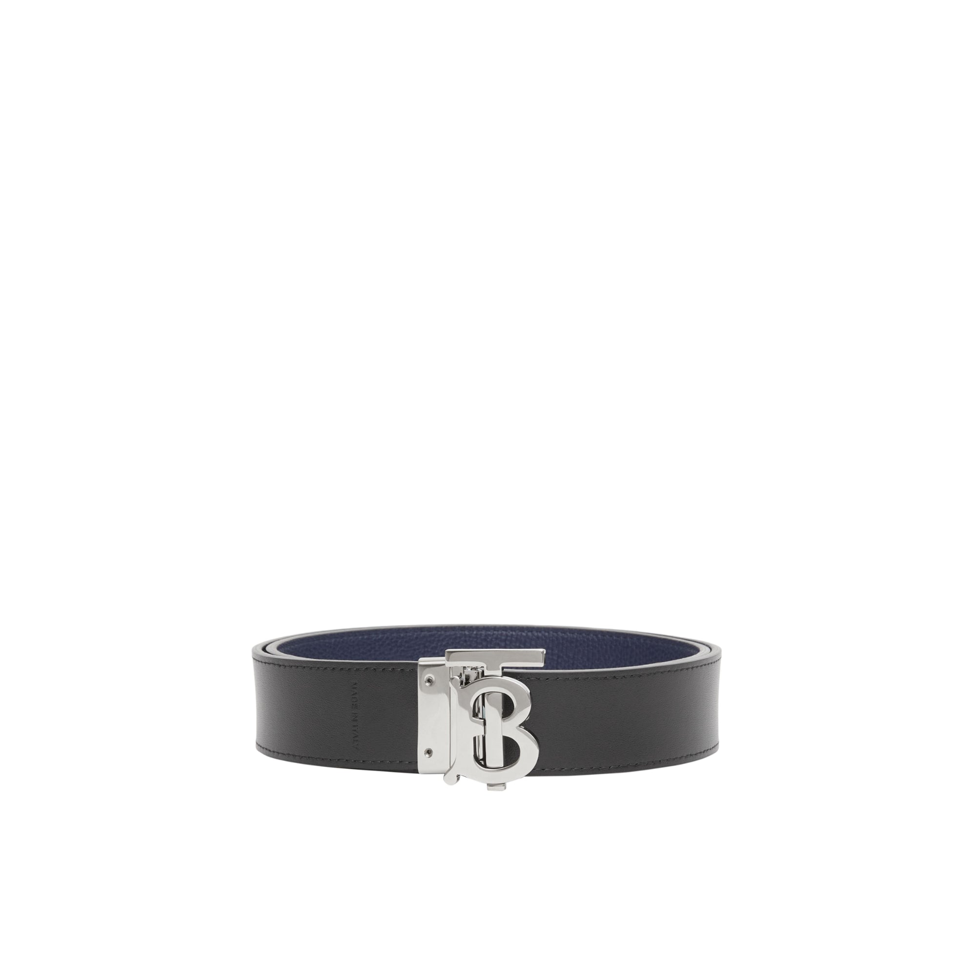 리버시블 레더 TB 벨트 네이비/블랙