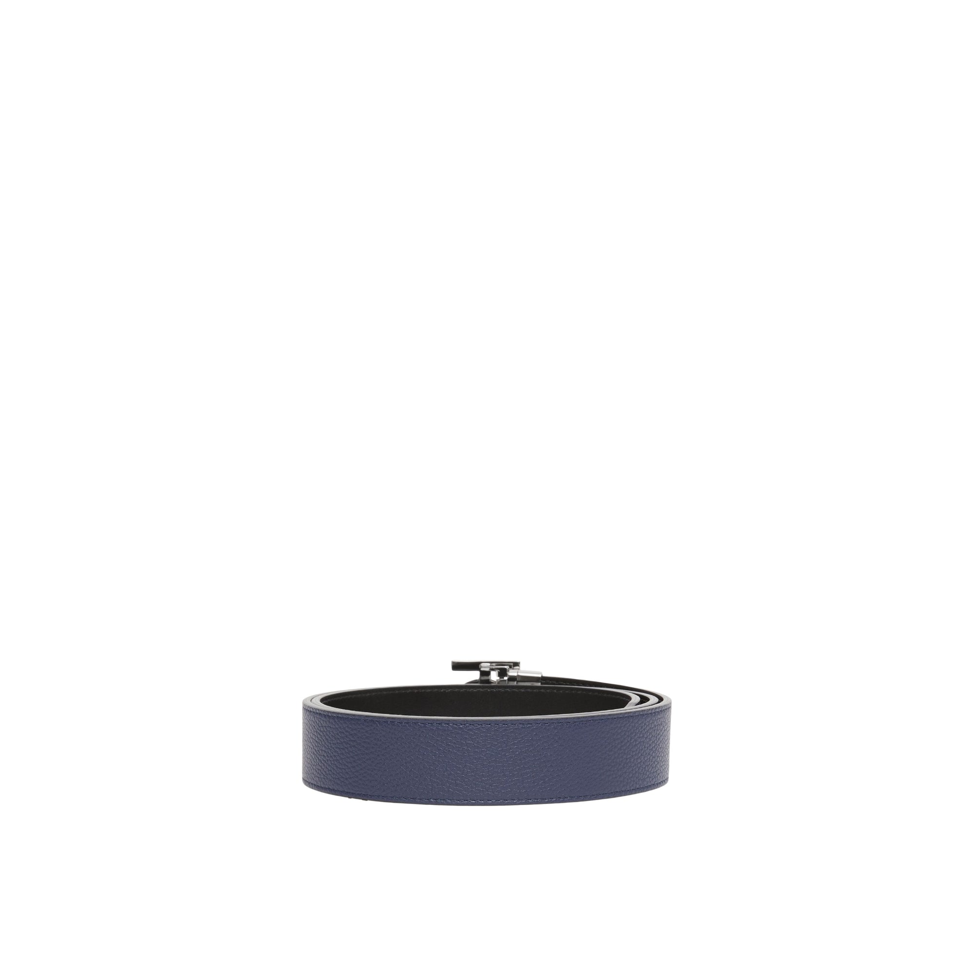 리버시블 레더 TB 벨트 네이비/블랙