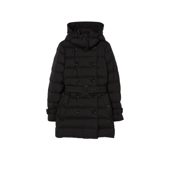 쇼트 나일론 퍼퍼 코트 블랙