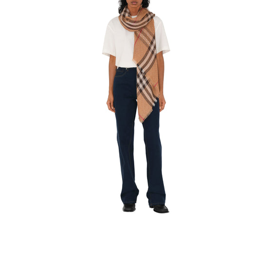 몽타주 라이트 울 실크 스카프 아카이브 베이지