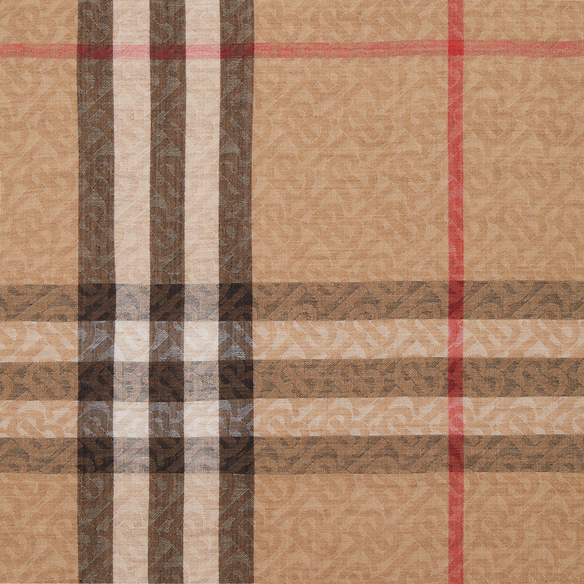 몽타주 라이트 울 실크 스카프 아카이브 베이지