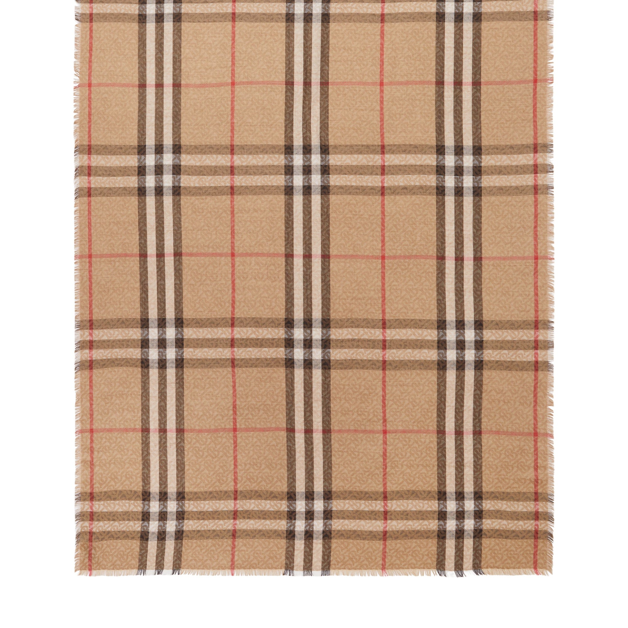 몽타주 라이트 울 실크 스카프 아카이브 베이지