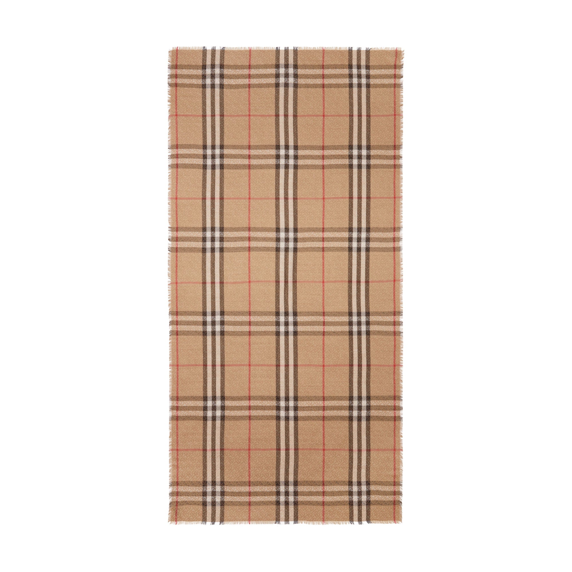 몽타주 라이트 울 실크 스카프 아카이브 베이지