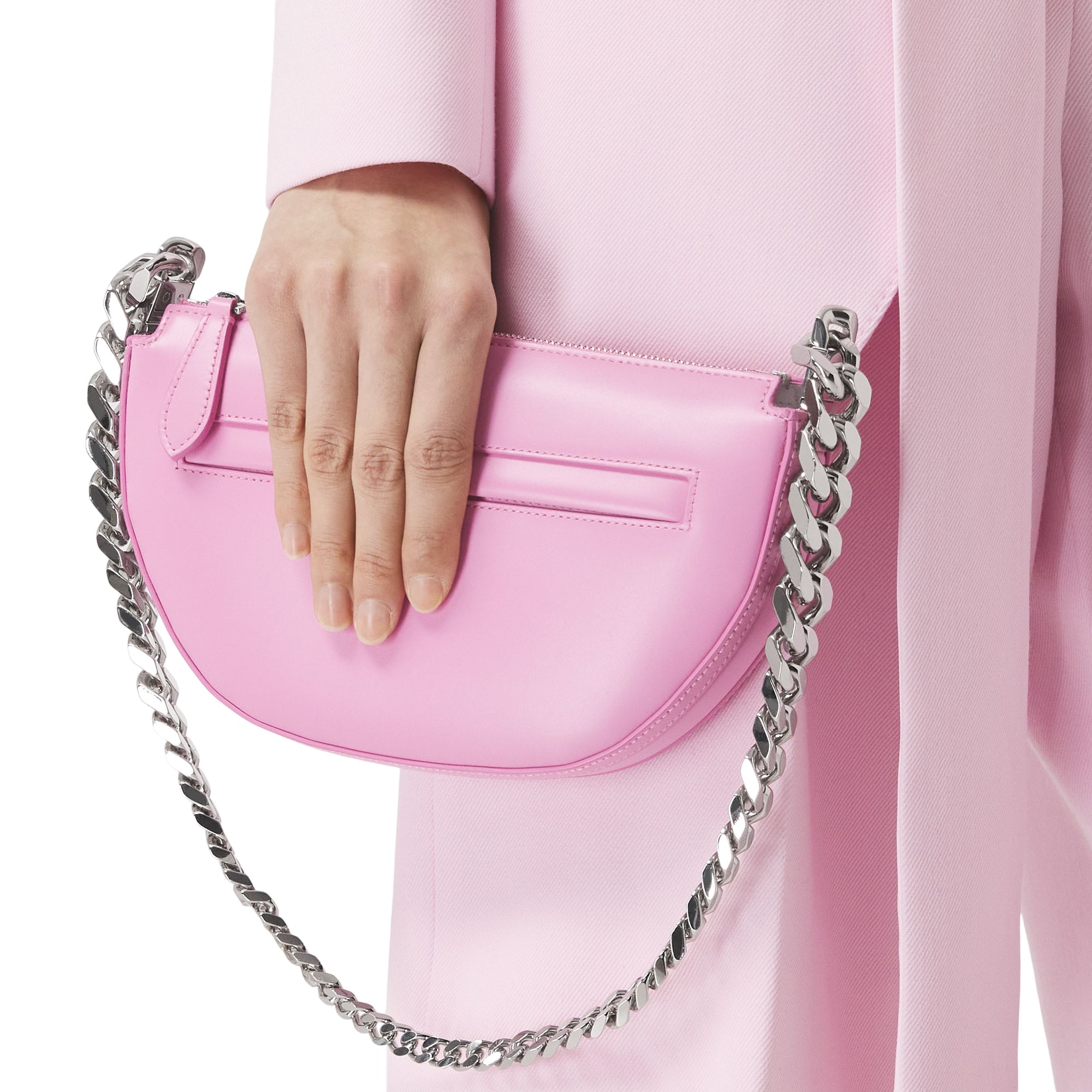 미니 레더 지퍼 올림피아 백 프림로즈 핑크