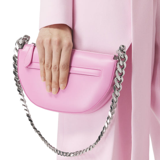 미니 레더 지퍼 올림피아 백 프림로즈 핑크