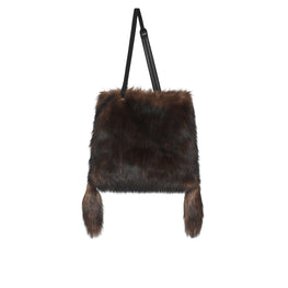 인조 퍼 라지 아스트라 백 다크 브라운